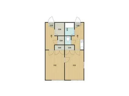 エクセリーヌ(2K/1階)の間取り写真