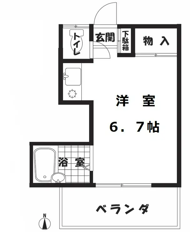 コーポ中青木 2階階 間取り