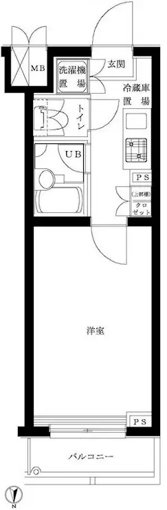 ルーブル早稲田六番館 4階階 間取り