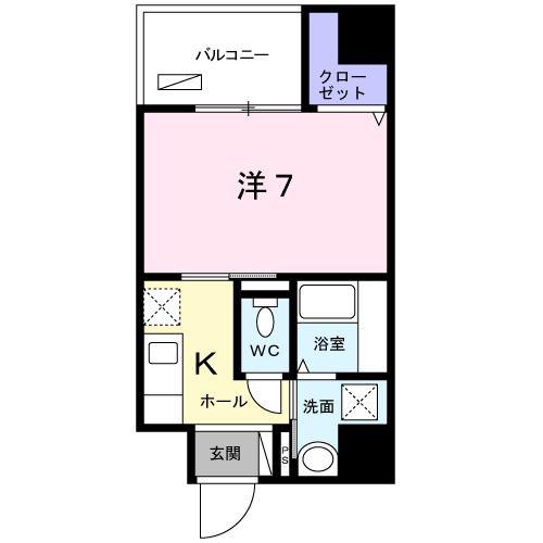 アネックスイシハラ(1K/8階)の間取り写真
