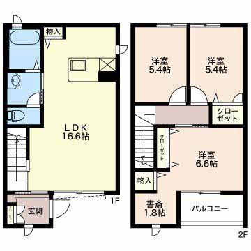 セルリアンコートE(3LDK/1階)の間取り写真