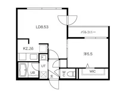 LIEN N9(1LDK/4階)の間取り写真