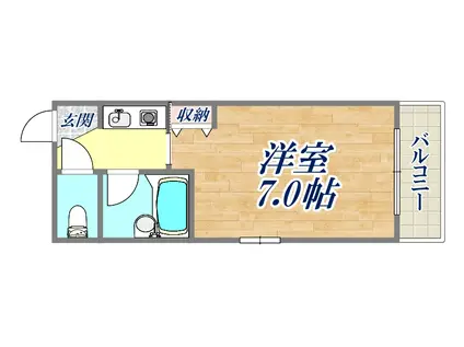 HORIBILDG(1K/4階)の間取り写真