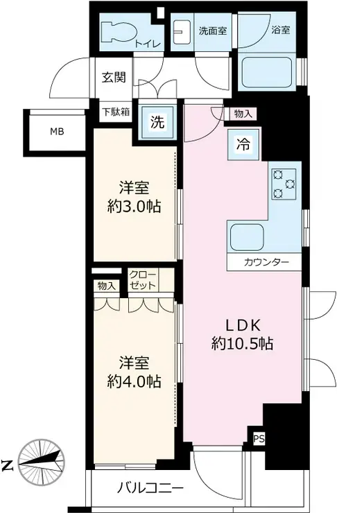 ライオンズ浅草橋ミレス 7階階 間取り