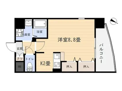 サンシャイン土器屋(1K/9階)の間取り写真