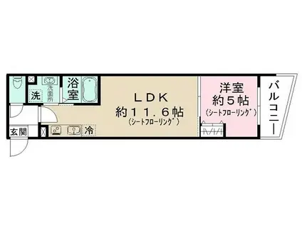 Jブラン西新井(1LDK/3階)の間取り写真