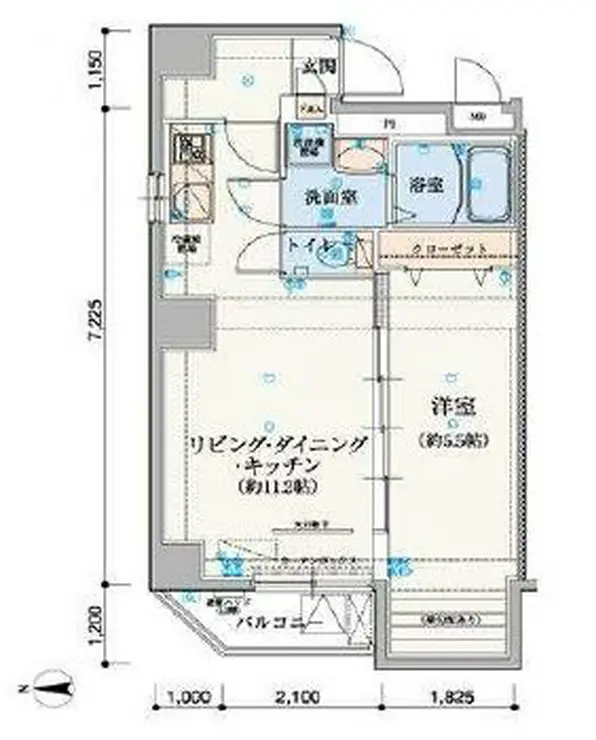 リヴシティ上野入谷 10階階 間取り