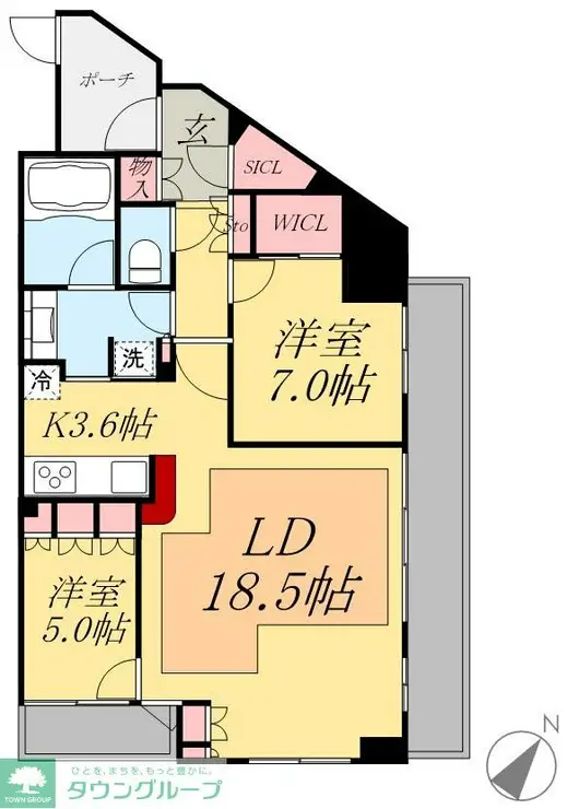 ザ・パークハウス青砥 10階階 間取り