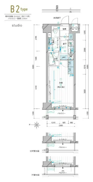 メインステージ錦糸町VIエグザ 3階階 間取り