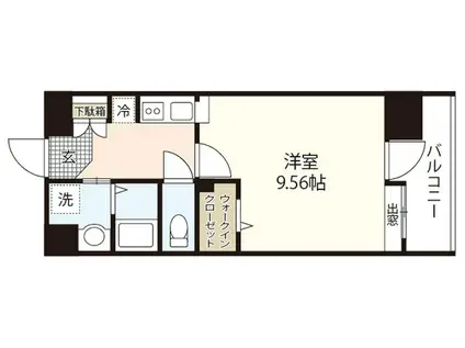 EL CAMINO(1K/6階)の間取り写真