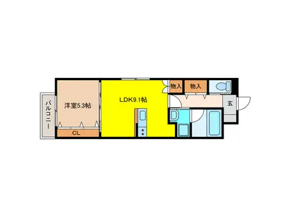 LA・LA(1LDK/2階)の間取り写真