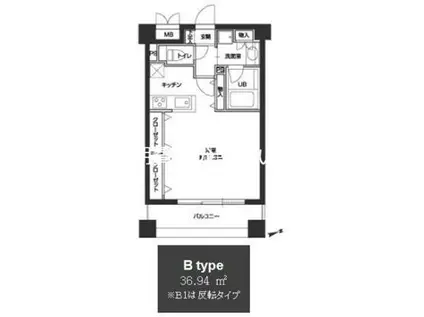 カスタリア中野(1LDK/5階)の間取り写真