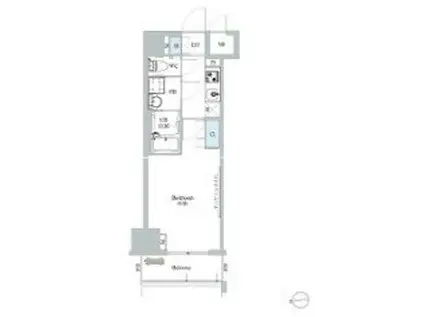 ディームス蔵前(1K/3階)の間取り写真