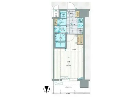 エスライズ新神戸Ⅱ(1K/2階)の間取り写真