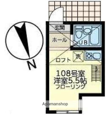 ユナイト南太田ジヴェルニー(ワンルーム/1階)の間取り写真