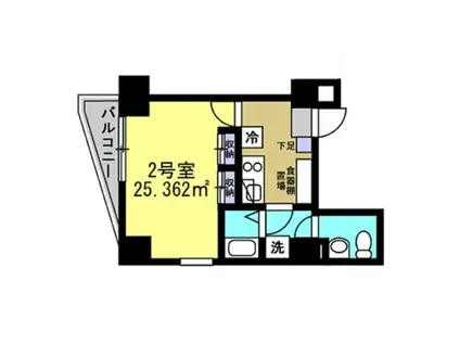 プラトリエ北新宿(1K/5階)の間取り写真