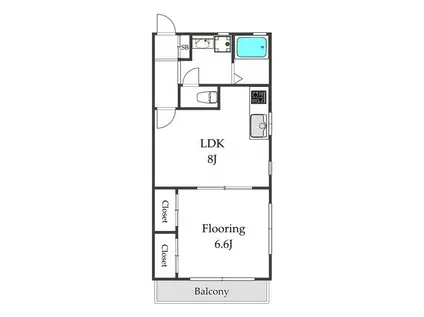 パークウェイ(1LDK/2階)の間取り写真