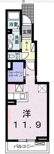 フェリーチェ トレ(1K/1階)の間取り写真