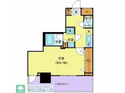 プレール・ドゥーク梅島(1K/2階)の間取り写真