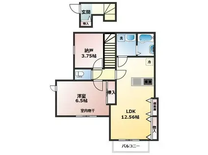アーバンスクエア東大泉(1SLDK/2階)の間取り写真