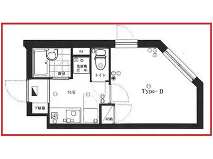 クルークアインス東陽町(1K/1階)の間取り写真