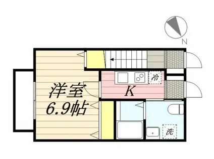 シンティラーレ小松島(1K/1階)の間取り写真