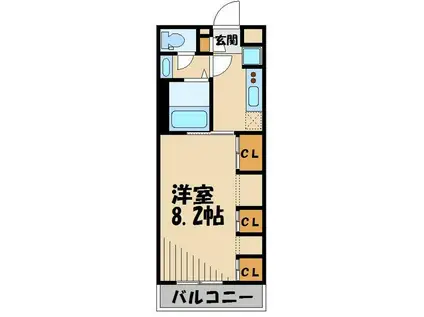 ワイ・エス ハウス(1K/1階)の間取り写真