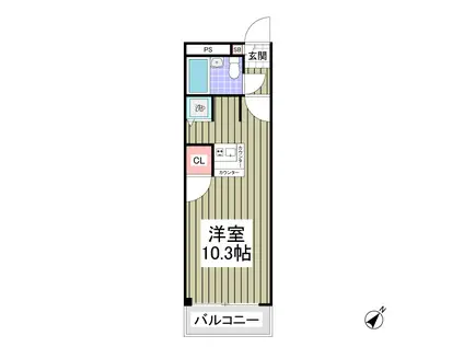 ワコーレエレガンス西新井(ワンルーム/1階)の間取り写真