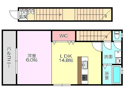 ひまわりハイツ(1LDK/3階)の間取り写真