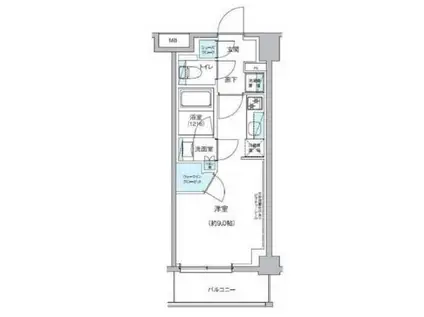 グランエール駒込(ワンルーム/4階)の間取り写真