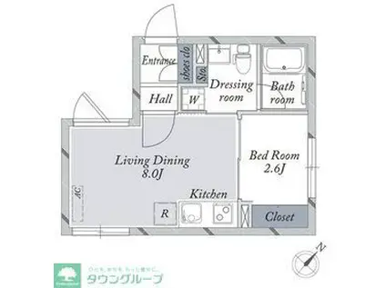 LA DOUCEUR文京大塚(1LDK/4階)の間取り写真