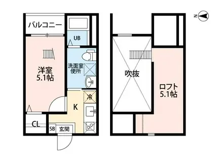 カミノサントゥアリオ103(1K/1階)の間取り写真