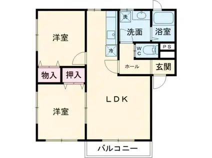 ライフタウンズ(2LDK/1階)の間取り写真