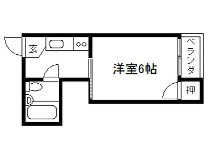 ニューホワイト(1K/4階)の間取り写真