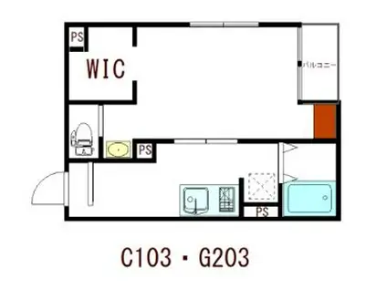 エスペランザ(1K/1階)の間取り写真