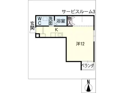 翔MINOKAMO(ワンルーム/1階)の間取り写真