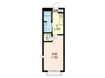 シャーメゾン上野毛(1K/1階)の間取り写真