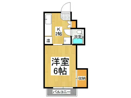 コーポアラモード8(1K/1階)の間取り写真