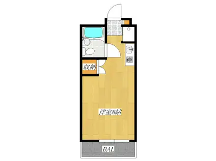 第2大野ビル ヨシサンズ(ワンルーム/3階)の間取り写真