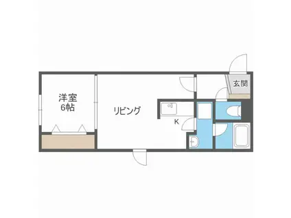 LE・EST VI ル・エスト6(1LDK/3階)の間取り写真