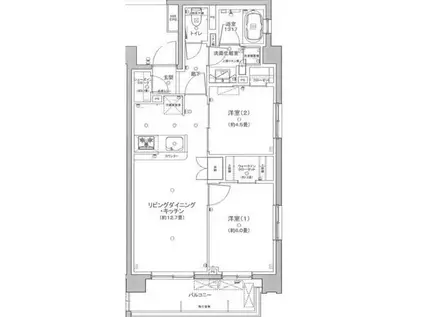 サクラ綱島(2LDK/3階)の間取り写真