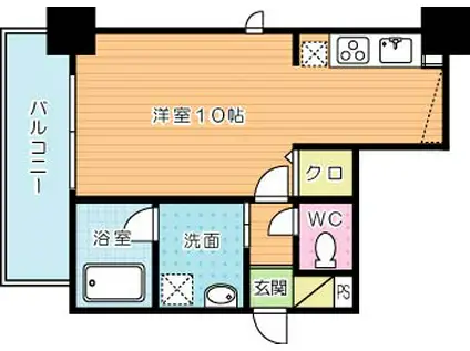 デュー・プレステージ(ワンルーム/3階)の間取り写真