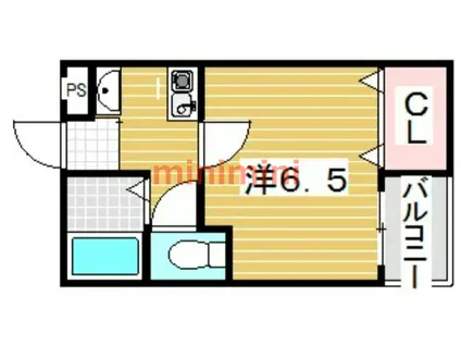 サンフローラル白鳩(1K/3階)の間取り写真