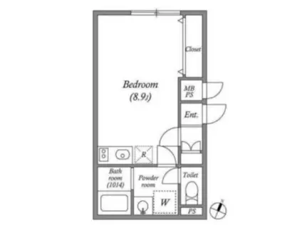 LEGALAND 三軒茶屋(1K/2階)の間取り写真