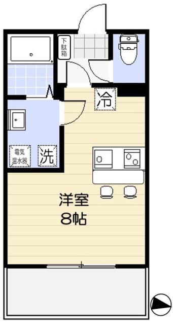 アリエル関町北(ワンルーム/4階)の間取り写真