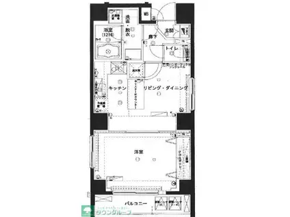 ハーモニーレジデンス浅草(1LDK/4階)の間取り写真