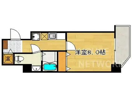 ENVY寺ノ前(1K/3階)の間取り写真