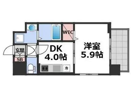 レジュールアッシュ緑橋駅前(1DK/5階)の間取り写真