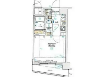 SHOKEN RESIDENCE横浜山手(1K/2階)の間取り写真