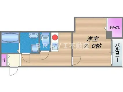 クイーンライフ東今里(1K/5階)の間取り写真